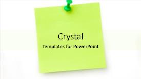  Presentation with note - Slides enhanced with green pinned adhesive note background and a blonde colored foreground