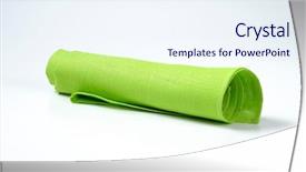  Presentation with white green - Presentation design with green place mat on white background and a  colored foreground