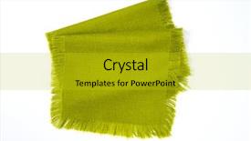  Presentation with white green - Amazing slide set having green place mat with fringe backdrop and a  colored foreground