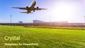  Presentation with airlines - Presentation with airport in beijing china background and a tawny brown colored foreground