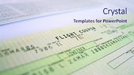  Presentation with ticket - Cool new presentation theme with flight ticket detailed backdrop and a sky blue colored foreground