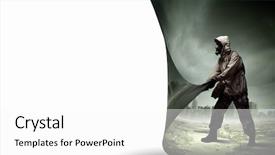  Presentation with clear - Presentation theme enhanced with green planet - stalker changing reality into clear background and a white colored foreground