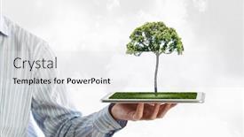  Presentation with green planet - Presentation having green planet concept background and a white colored foreground