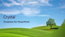  Presentation with green planet - Colorful presentation theme enhanced with green planet earth backdrop and a light blue colored foreground