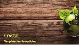  Presentation with save environment earth - Audience pleasing PPT theme consisting of green planet save earth environment backdrop and a tawny brown colored foreground