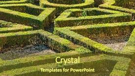  Presentation with green industries plant - Slide deck featuring green plant maze background and a tawny brown colored foreground