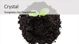  Presentation with plant growth - Slide deck consisting of concept - small green plant sprout background and a white colored foreground