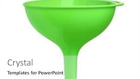  Presentation with funnel - Amazing PPT theme having green-plastic-funnel-isolated backdrop and a white colored foreground