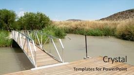  Presentation with dock - Slide deck with green-pond-and-dock background and a soft green colored foreground