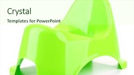  Presentation with white green - Presentation theme featuring green potty isolated on white background and a soft green colored foreground