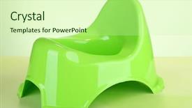  Presentation with green color - Presentation theme enhanced with manufacturing - high angle view of manufacturer background and a gray colored foreground