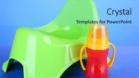  Presentation with green color - PPT theme with landscape with grassy meadow with background and a tawny brown colored foreground