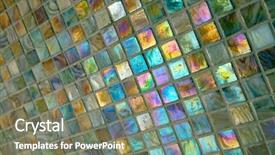  Presentation with purple wall - Theme enhanced with green purple - colorful wall mosaic tiles background and a gray colored foreground