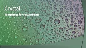  Presentation with water drops - Colorful slides enhanced with green purple - water drops background backdrop and a  colored foreground