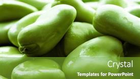  Presentation with soy - PPT layouts featuring green-raw-soy-beans-macro background and a tawny brown colored foreground