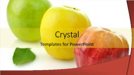  Presentation with green apples - Colorful theme enhanced with green red and yellow apples backdrop and a yellow colored foreground