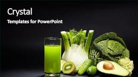  Presentation with antioxidant - Cool new presentation design with green red yellow - healthy vegetable juices for refreshment backdrop and a  colored foreground