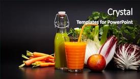  Presentation with antioxidant - Presentation consisting of green red yellow - healthy vegetable juices for refreshment background and a  colored foreground