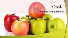  Presentation with ripe golden potato on white - Audience pleasing slide set consisting of tasty ripe apples isolated backdrop and a lemonade colored foreground