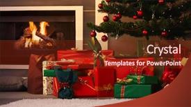  Presentation with christmas presents - Audience pleasing slides consisting of green red gift - still life photo of presents backdrop and a tawny brown colored foreground