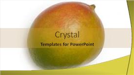  Presentation with mango fruit - PPT theme with green-red-mango-tropical-fruit background and a gold colored foreground