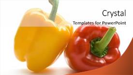  Presentation with yellow green - Presentation theme with green red yellow - colourful paprika background and a pink colored foreground