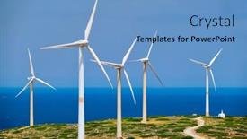  Presentation with crete island - Slide deck enhanced with green-renewable-alternative-energy-concept background and a teal colored foreground
