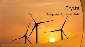  Presentation with renewable energy - PPT layouts with green renewable energy concept - wind background and a yellow colored foreground