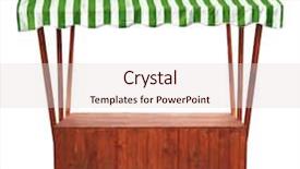  Presentation with market - Presentation theme having green retailing - market stall with awning background and a lemonade colored foreground