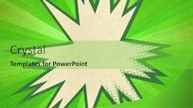  Presentation with green paper texture - Slides consisting of green-retro-comics-background background and a seafoam green colored foreground