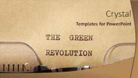  Presentation with revolution - Colorful slide set enhanced with green-revolution-phrase-written backdrop and a lemonade colored foreground