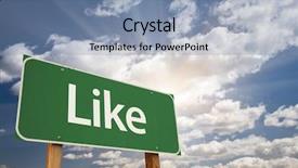  Presentation with green cloud computing - Cool new presentation design with green road sign with dramatic backdrop and a light blue colored foreground