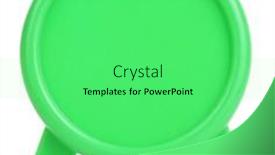  Presentation with white green - PPT layouts enhanced with green-round-sign-billboard-empty background and a  colored foreground