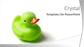  Presentation with white green - Presentation theme having green-rubber-ducky-white-background background and a white colored foreground