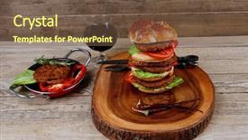  Presentation with wine green - Slides enhanced with green salad leaf and forge background and a tawny brown colored foreground