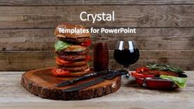  Presentation with wine green - Presentation consisting of green salad leaf and forge background and a tawny brown colored foreground