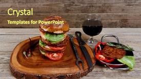  Presentation with wine green - Beautiful presentation design featuring green salad leaf and forge backdrop and a tawny brown colored foreground