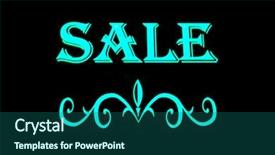  Presentation with scroll - Audience pleasing PPT theme consisting of green sale with scroll neon sign isolated on black background backdrop and a ocean colored foreground