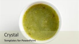  Presentation with hot sauce - Slide deck with green sauce dip background and a yellow colored foreground