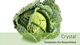  Presentation with fresh water splash green apple isolated white - Presentation design consisting of green-savoy-cabbage-isolated background and a yellow colored foreground