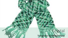  Presentation with white green - PPT theme having green-scarf-isolated-on-white background and a mint green colored foreground