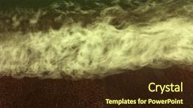  Presentation with simple green - PPT layouts with green sea and sand long background and a  colored foreground