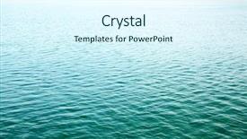  Presentation with green blue waves - PPT layouts consisting of green sea background and a sky blue colored foreground