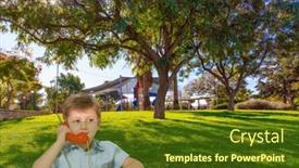  Presentation with green development - PPT layouts consisting of green-shady-park-charming-blond background and a tawny brown colored foreground