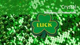  Presentation with sequin - Presentation having green-shamrock-for-st-patricks background and a shamrock green colored foreground