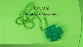  Presentation with green - Presentation theme consisting of green-shamrocks-necklace-preparing background and a seafoam green colored foreground