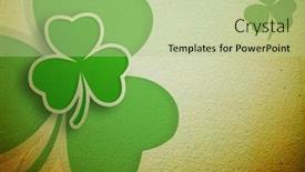  Presentation with design - Cool new PPT layouts with green-shamrocks-on-a-wall backdrop and a mint green colored foreground