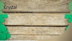  Presentation with saint patrick day - Slides enhanced with green shamrocks st patrick day background and a coral colored foreground