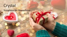  Presentation with candle christmas - Cool new PPT layouts with green shapes - christmas valentines day and holidays backdrop and a lemonade colored foreground