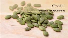  Presentation with pumpkin seeds - Slides enhanced with green-shelled-pumpkin-seeds background and a lemonade colored foreground